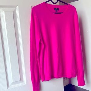 J Crew Women's Long-sleeve Everyday Pink 100% Cashmere Pullover Sweater 🌸